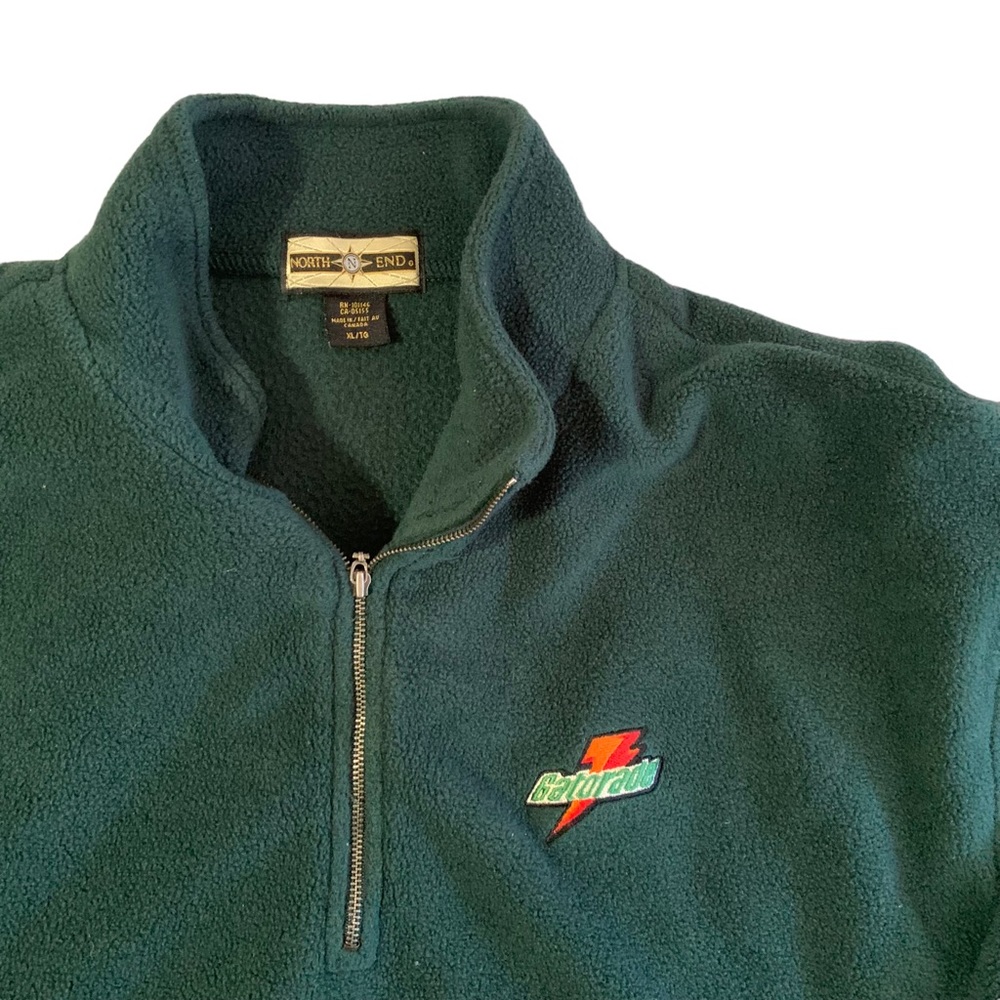 Gatorade Logo Pullover Fleece Green Mens size XL